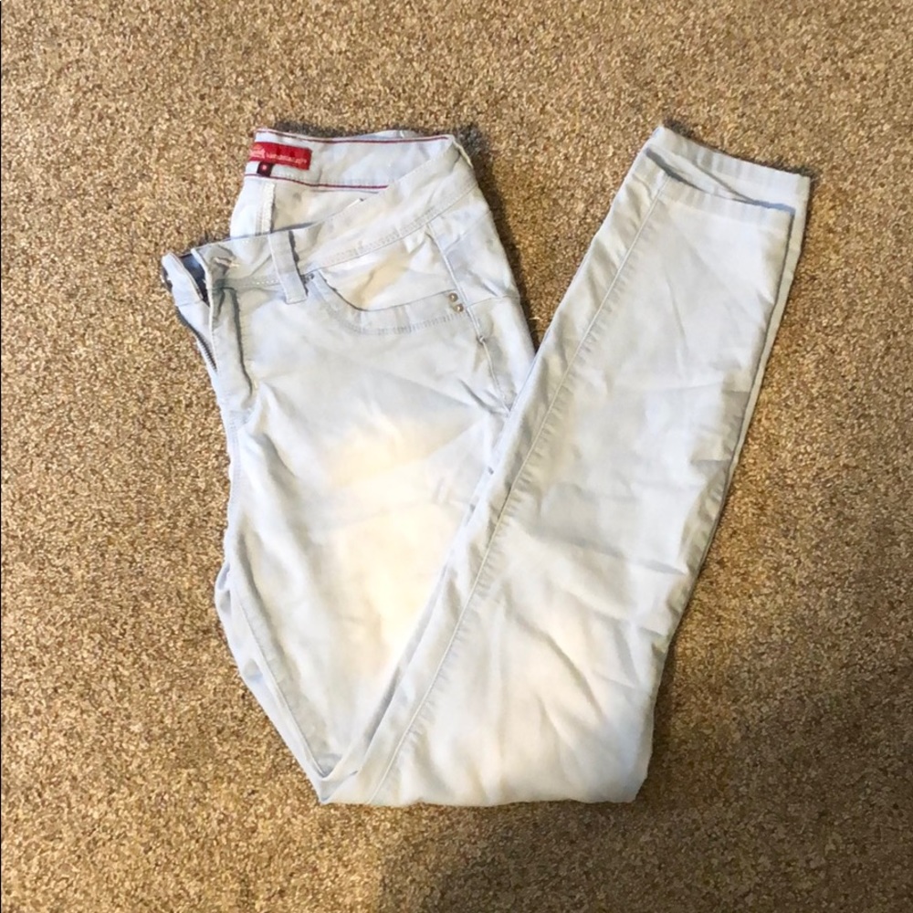 Light wash blue jeans